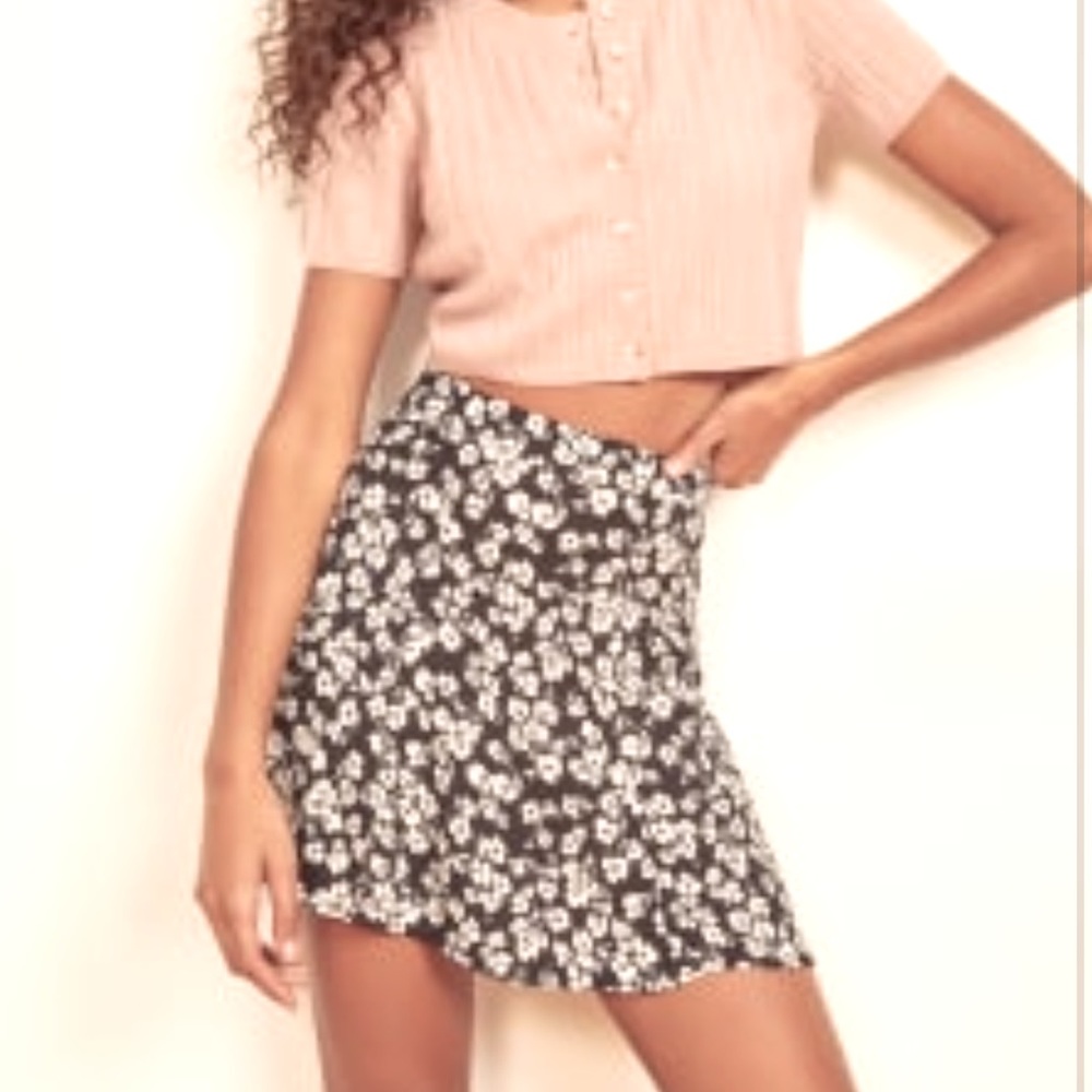 reformation flounce skirt - floral pattern
